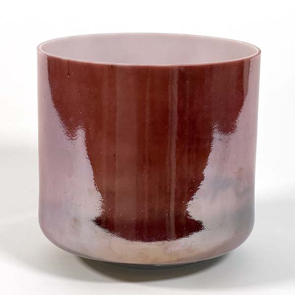 Ruby Palladium Frosted 8" D +45 Crystal Tones® singing bowl available at mnsoundhealing.com
