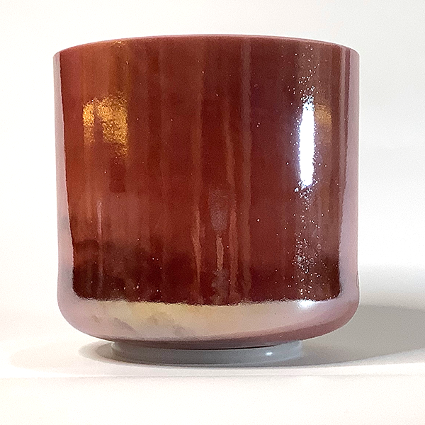 Ruby Palladium Frosted 8" D +45 Crystal Tones® singing bowl available at mnsoundhealing.com