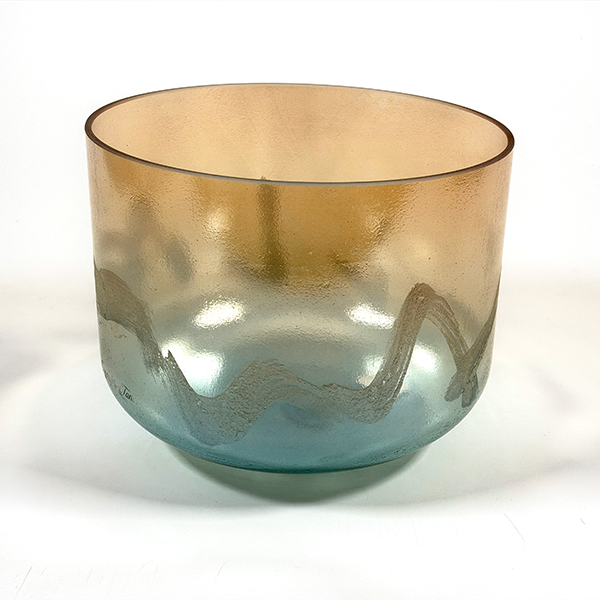 Crystal Tones® 10" A +10 Azeztulite Grandmother Aqua Aura Gold Available at Minnesota Sound Healing