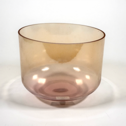 Crystal Tones® 10" A# +5 Grandmother Pink Aura Gold Available at Minnesota Sound Healing