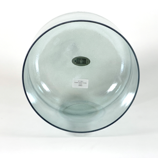 Crystal Tones® Green Heart Aura Gold 10" G# +5 singing bowl from Minnesota Sound Healing