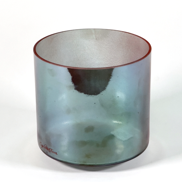 Crystal Tones® Morganite Aqua Aura Gold 7" G +10 singing bowl from Minnesota Sound Healing