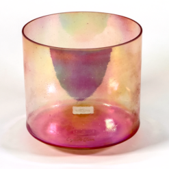 Crystal Tones® Rhodochrosite Violet Flame Aura 8" A# +5 singing bowl from Minnesota Sound Healing