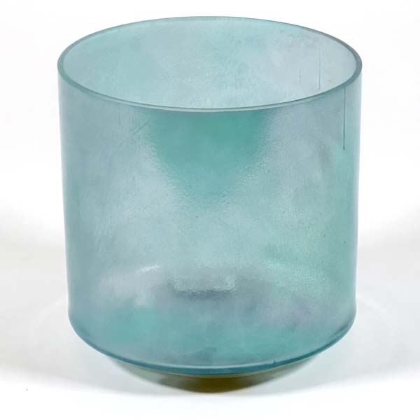 Great Salt Lake Aqua Aura Gold Platinum 7" F +15 Crystal Tones® singing bowl available at mnsoundhealing.com