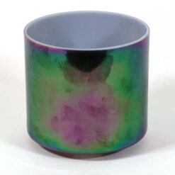 Crystal Tones® Alchemy Singing Bowl - Black Tourmaline Platinum Frosted Inside 7" A +5