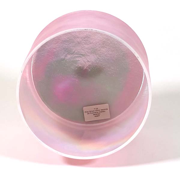 Crystal Tones® Alchemy Singing Bowl - Pink Ocean Gold Mother Of Platinum (Inside) Frosted 7" G 0