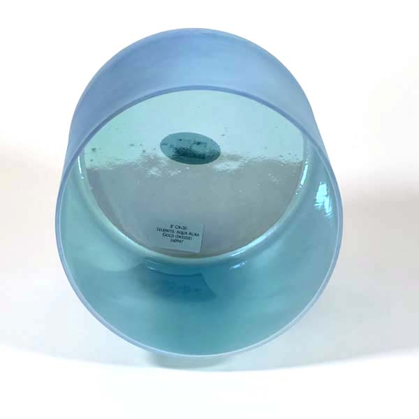 Crystal Tones® Alchemy Singing Bowl - Selenite Aqua Aura Gold (Inside) 8" C# +20